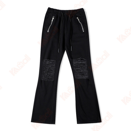 casual black street long pants